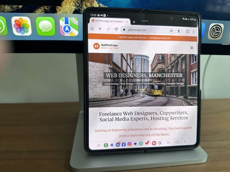 Web design Manchester Z Fold 4